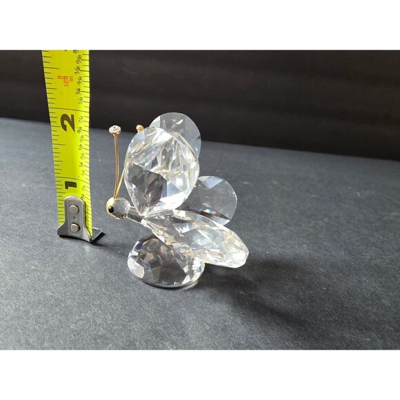 Swarovski Crystal Butterfly Figurine With Faceted Design & Gold Accents - Picture 13 of 13